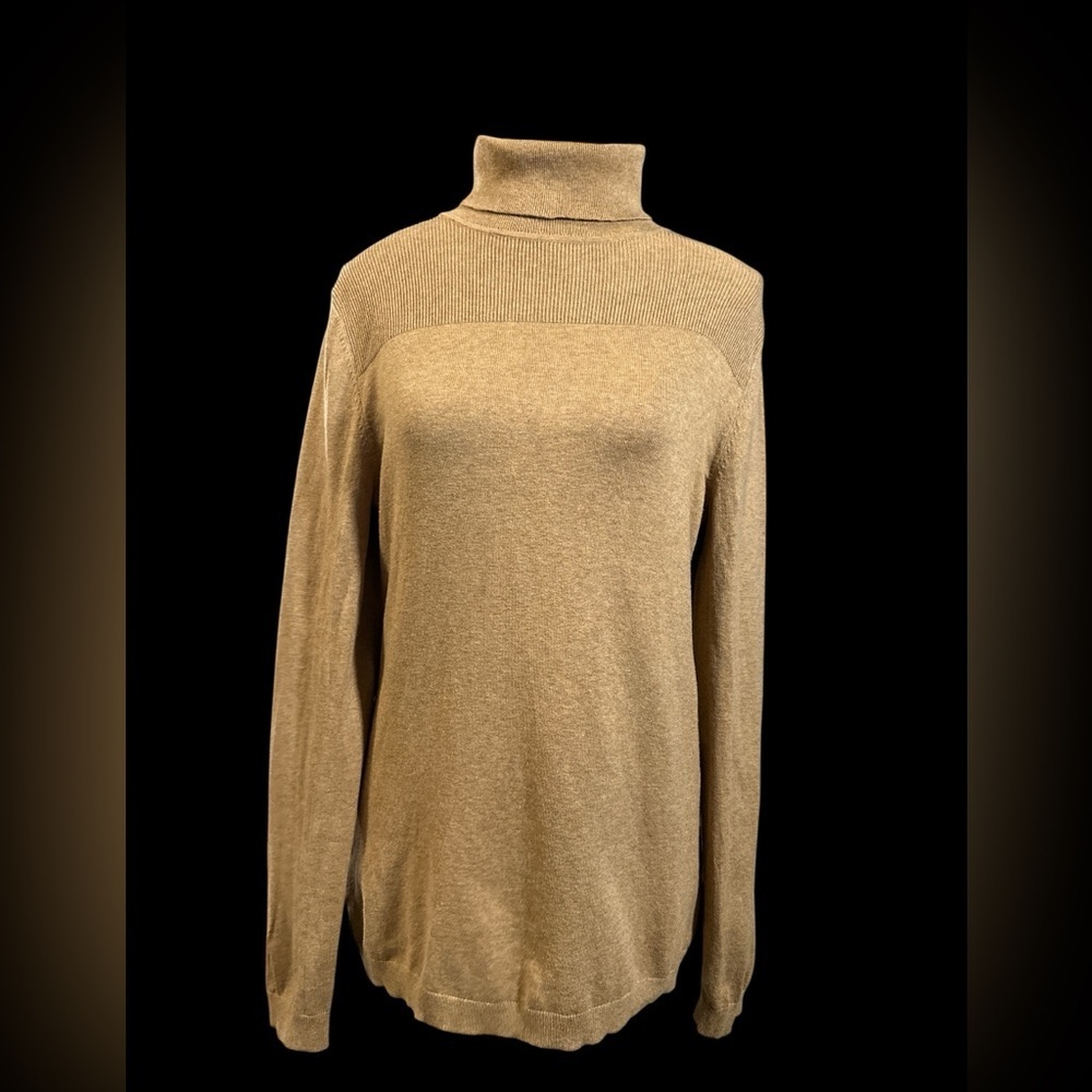 Talbots Classic Camel Turtleneck Sweater